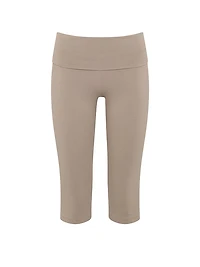 Cotton Foldover Capri Legging