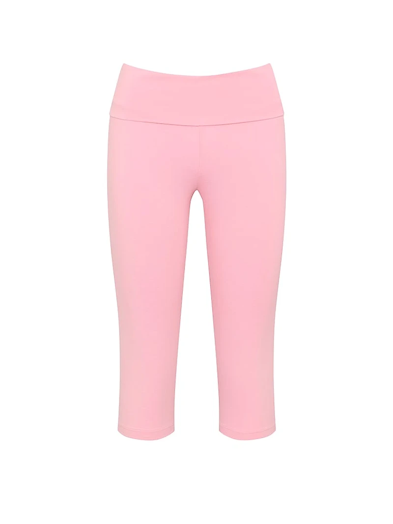 Cotton Foldover Capri Legging