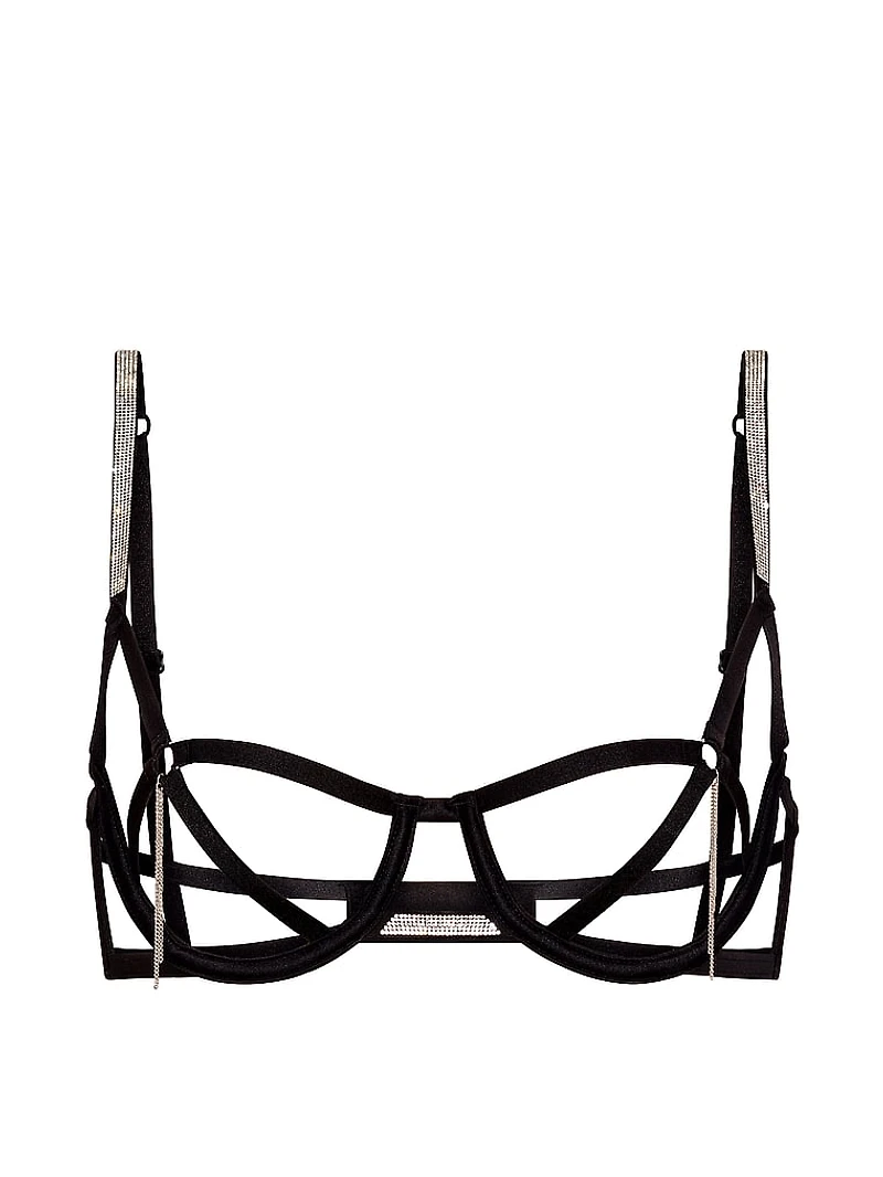 Shine Strappy Open-Cup Balconette Bra