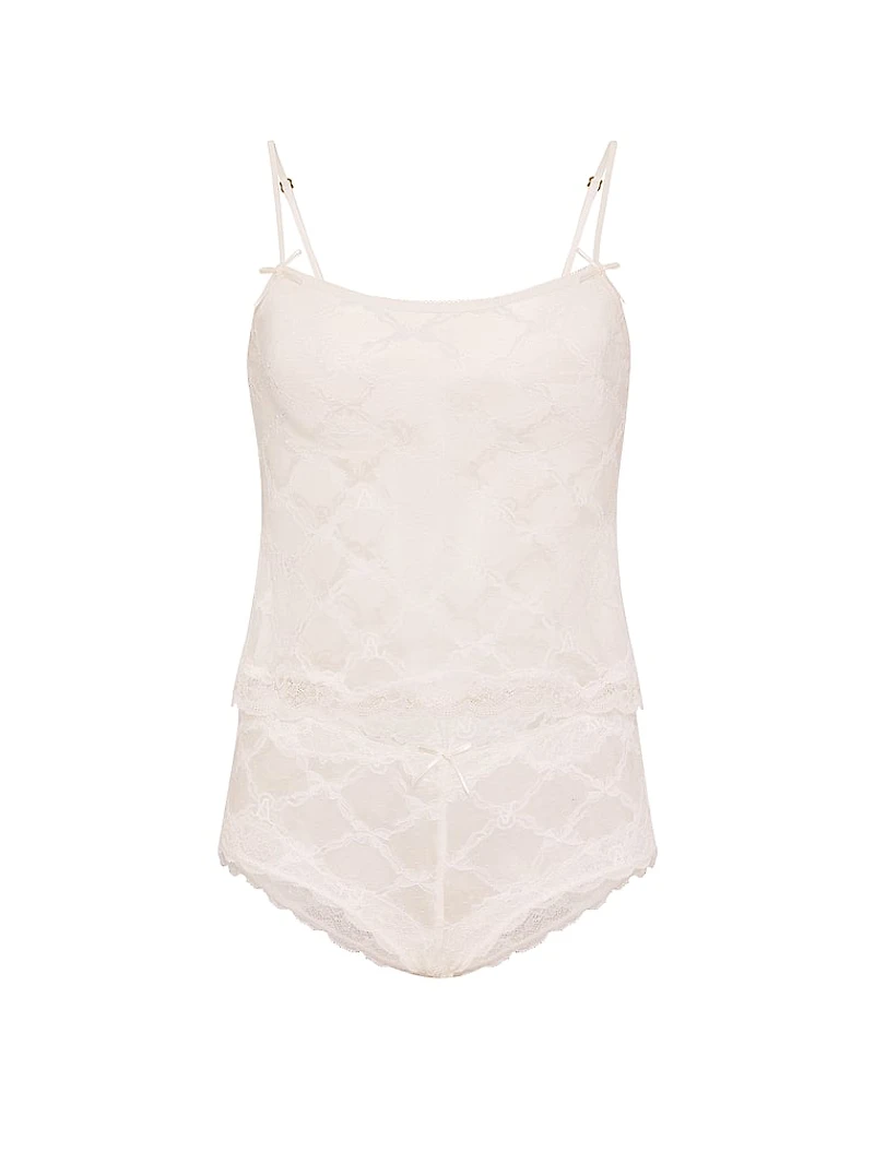 Tease Bow Lace Cami Set