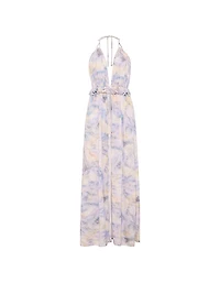 Beachwear Ruffle Tie-Front Maxi Dress