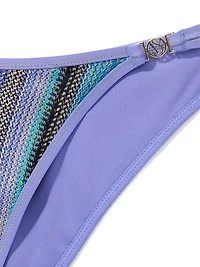 Shimmer Stripe Knit Brazilian Bikini Bottom