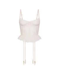 Tease Bow Lace Garter Corset Top