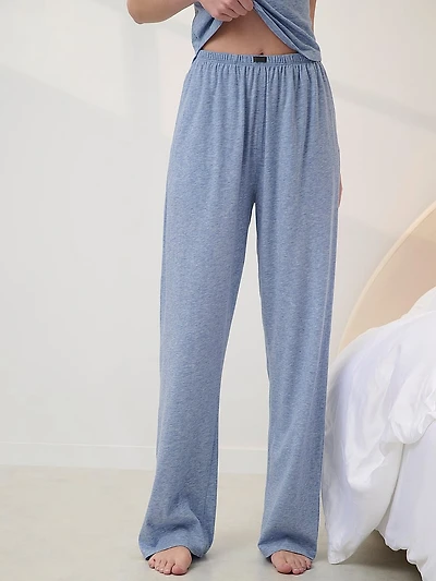 Organic Pima Straight-Leg Pajama Pant