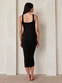 Sculpting Rib Midi Dress