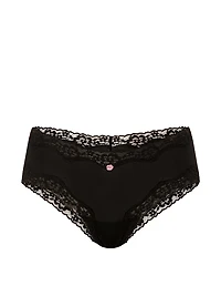 Cotton Pointelle Lace-Waist Cheeky