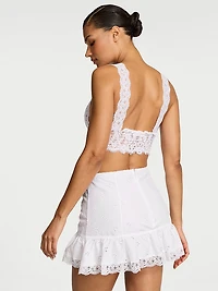 Butterflies Eyelet Ruffled Skirt