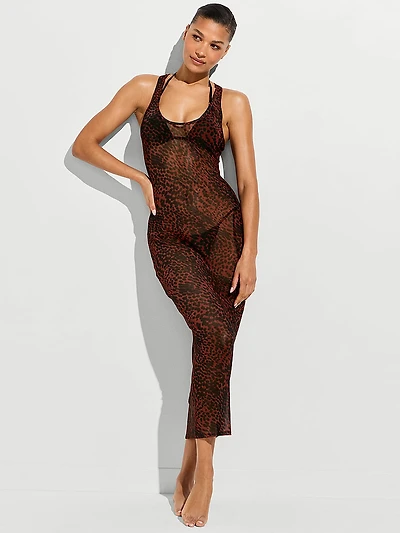Beachwear Mesh Tank Maxi Dress