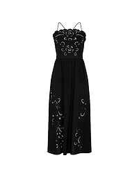 Beachwear Eyelet Open-Back Midi Dress