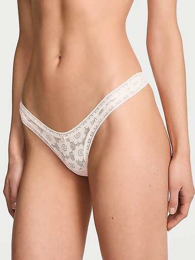 Lace Ultra-Mini Scoop Thong Panty