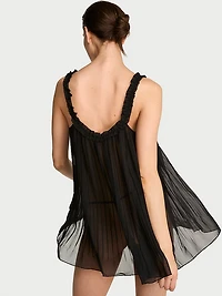 Pleated Ruffle Babydoll Set