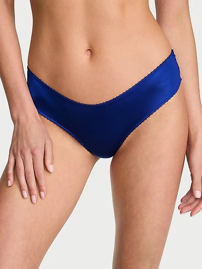 Rose Lace-Trim High-Leg Cheeky Panty