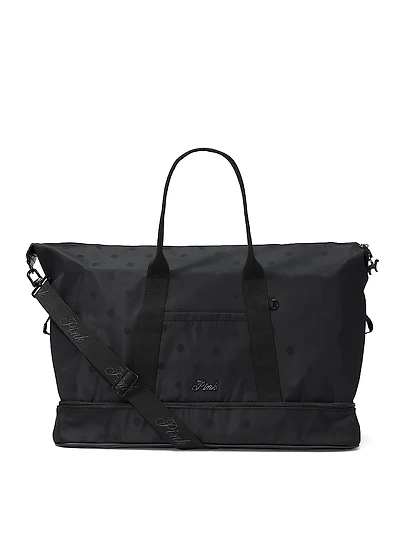 Satin Nylon Travel Duﬄe Bag