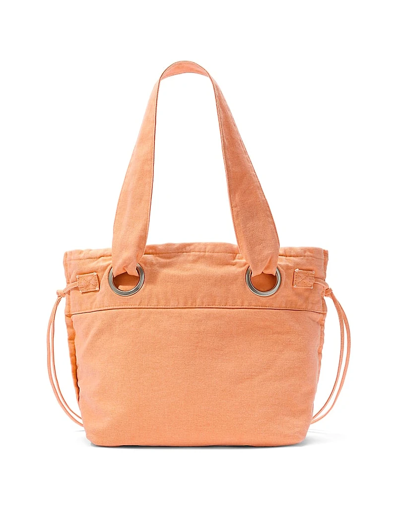 Canvas Flat-Bottom Tote Bag
