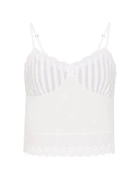 Amelia Knit and Poplin Tank