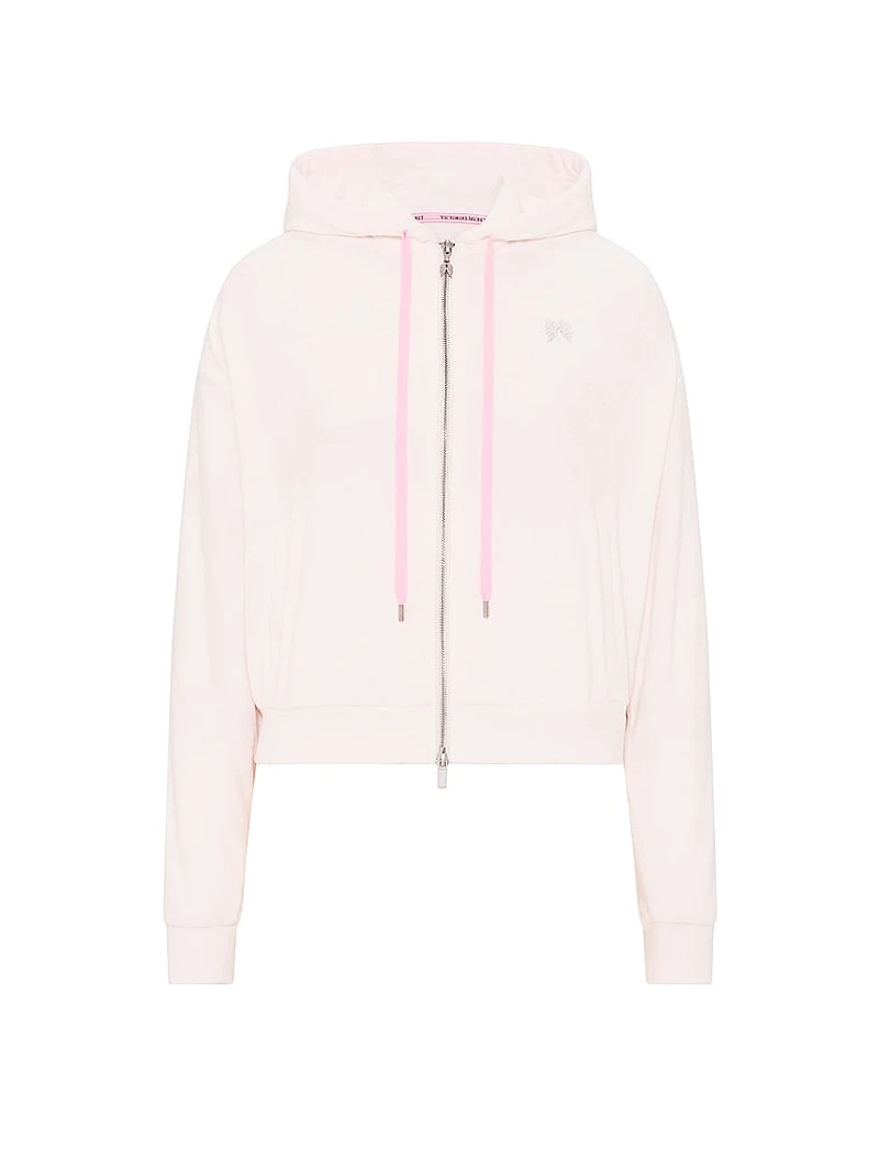 Micro Terry Full-Zip Hoodie