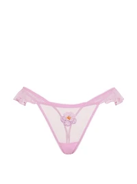 Butterflies Motif Peekaboo V-String Panty