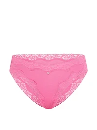 Cotton Lace-Waist Bikini Panty