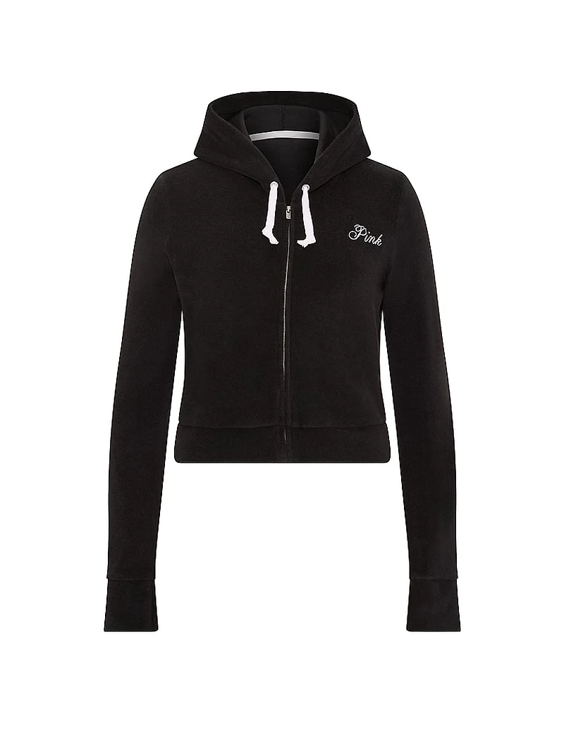 Terry Full-Zip Cover-Up Hoodie