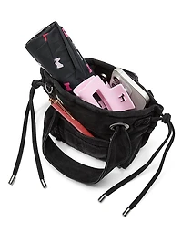 Canvas Flat-Bottom Mini Tote Bag