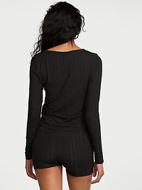 SoSoft™ Modal Ultra-Fine Long-Sleeve Henley Top