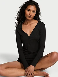 SoSoft™ Modal Ultra-Fine Long-Sleeve Henley Top