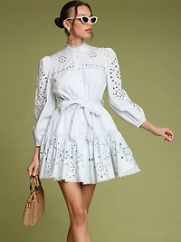 Cotton Broderie Anglaise Shirtdress