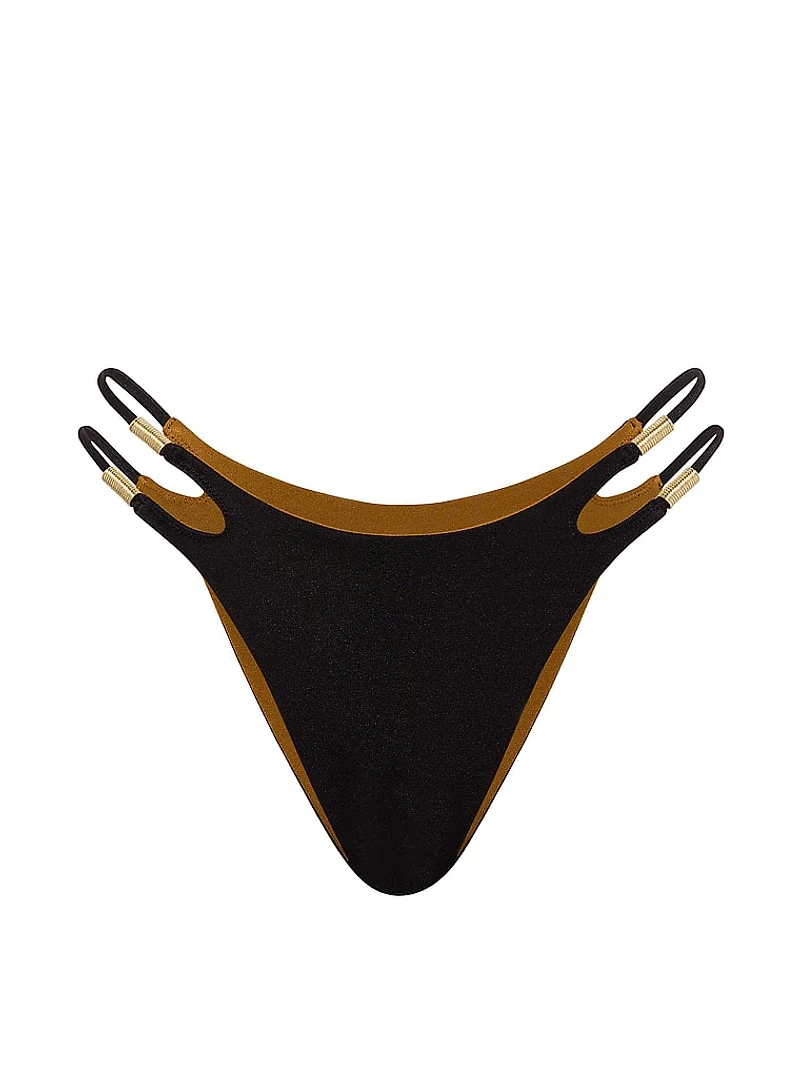 Reversible Cut-Out Rings Brazilian Bikini Bottom