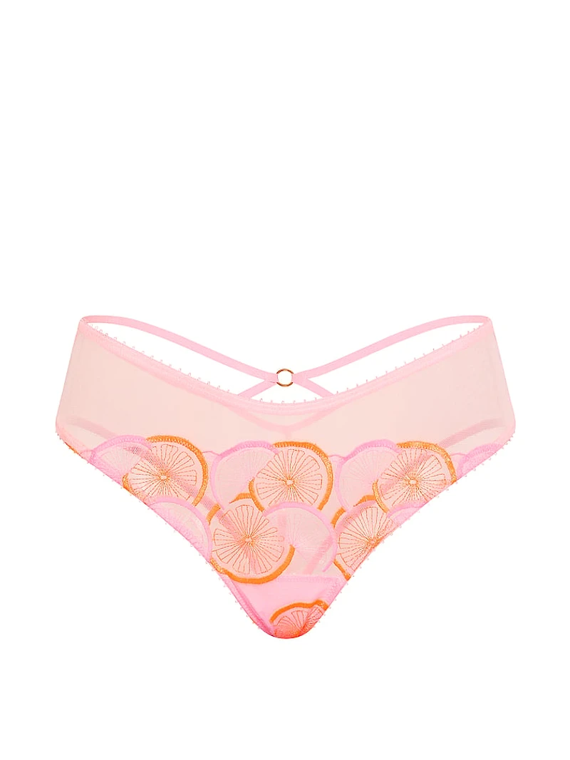 Tease Sheer Shimmer High-Leg Cheeky Panty