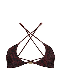 Reversible Cut-Out Rings Halter Bikini Top