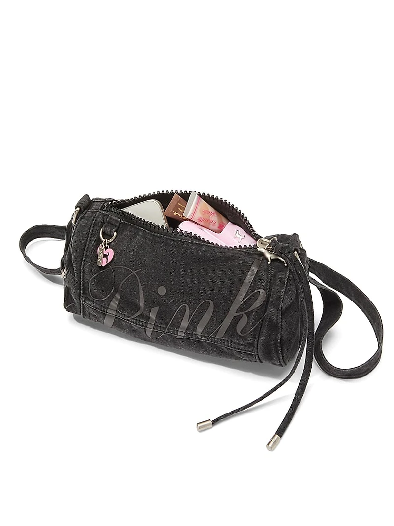 Canvas Rolled Duﬄe Shoulder Bag