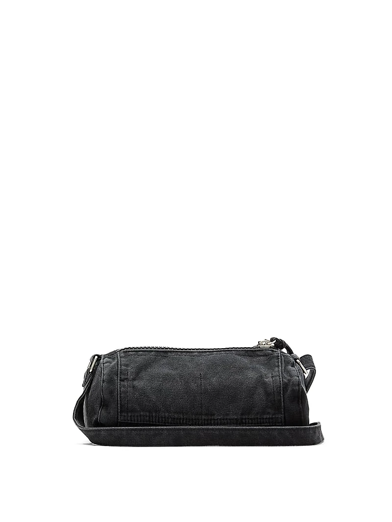 Canvas Rolled Duﬄe Shoulder Bag