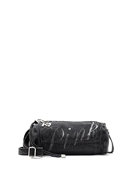 Canvas Rolled Duﬄe Shoulder Bag