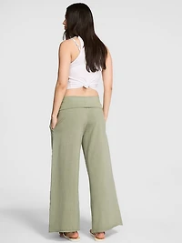 All-Day Cotton™ Foldover Wide-Leg Pants