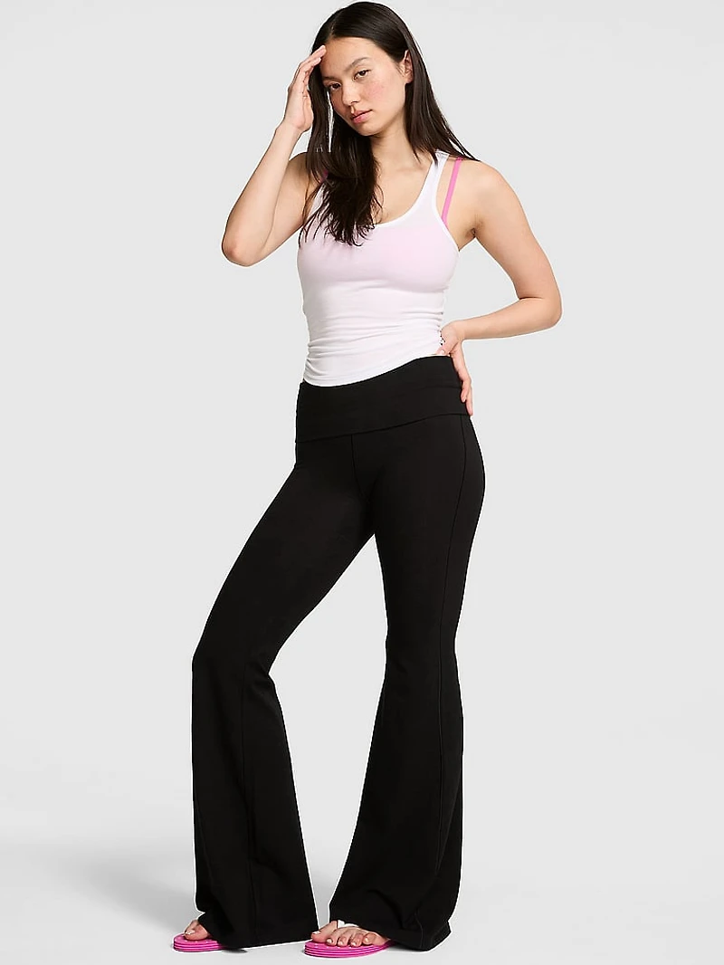 All-Day Cotton™ Foldover Super Flare Leggings