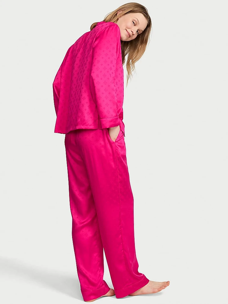 Signature Satin Long Pajama Set
