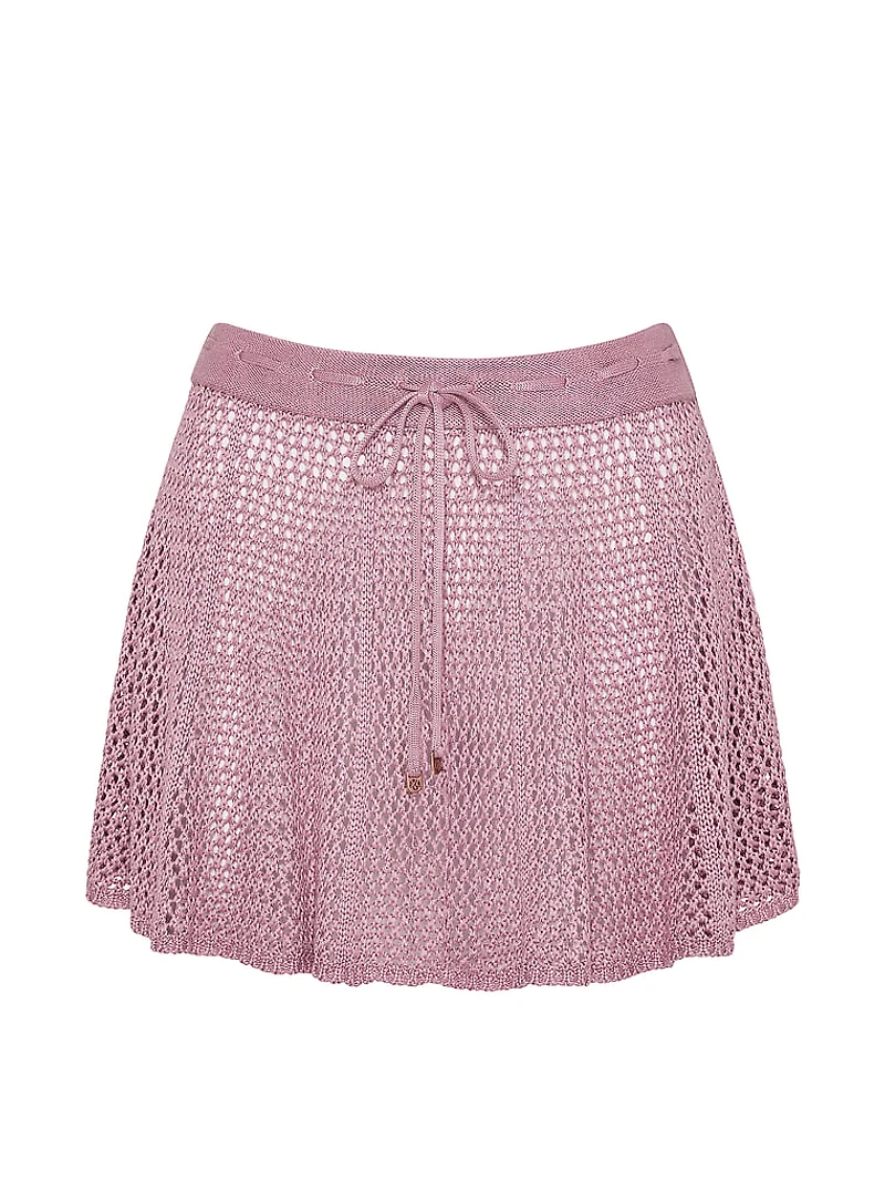 Beachwear Crochet Flare Mini Skirt