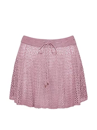 Beachwear Crochet Flare Mini Skirt
