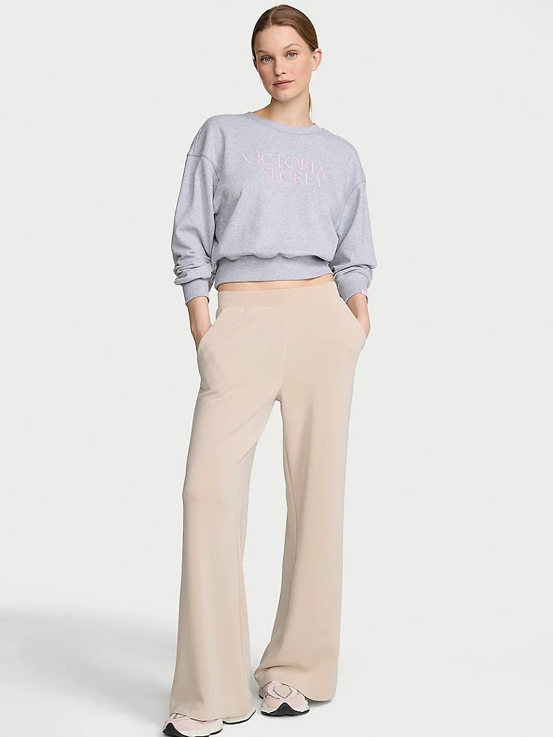 Featherweight Knit Wide-Leg Pant