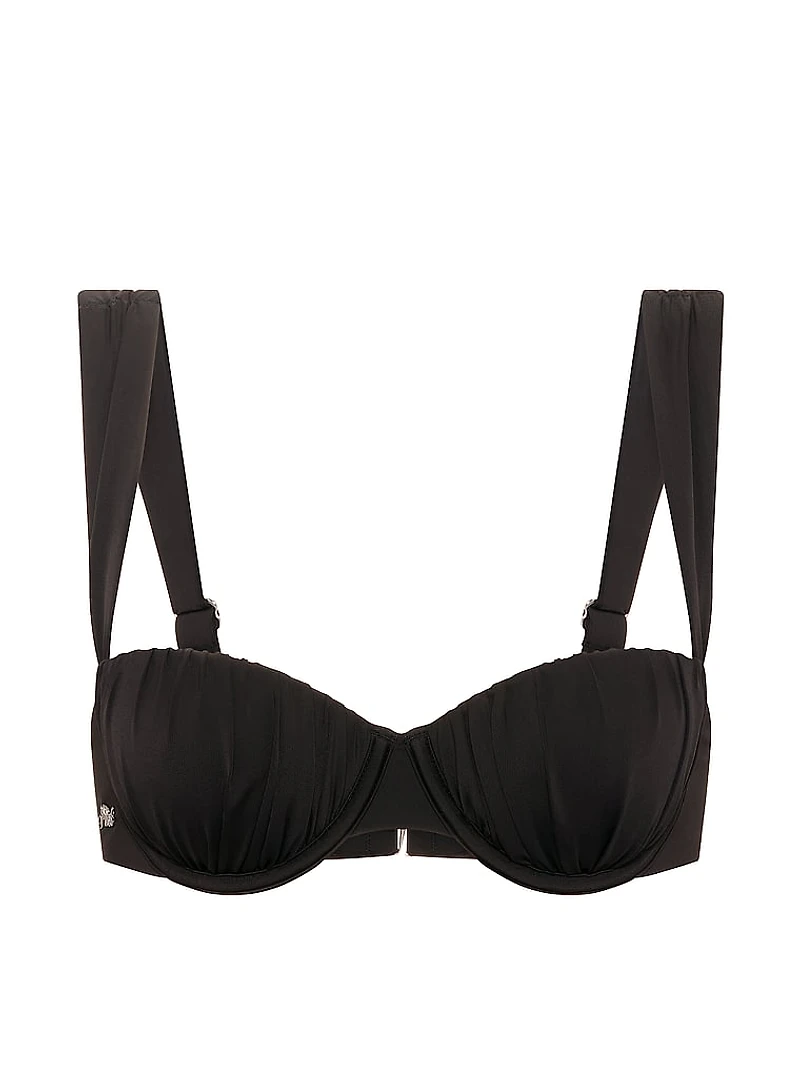 Ruched Push-Up Balconette Bikini Top