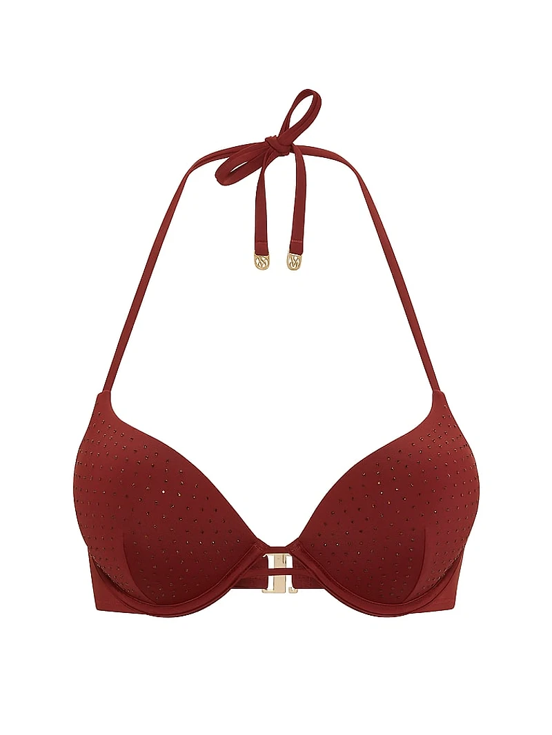 Bombshell Add-2-Cups Diamanté Push-Up Bikini Top