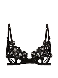 Butterflies Embroidery Open-Cup Bra