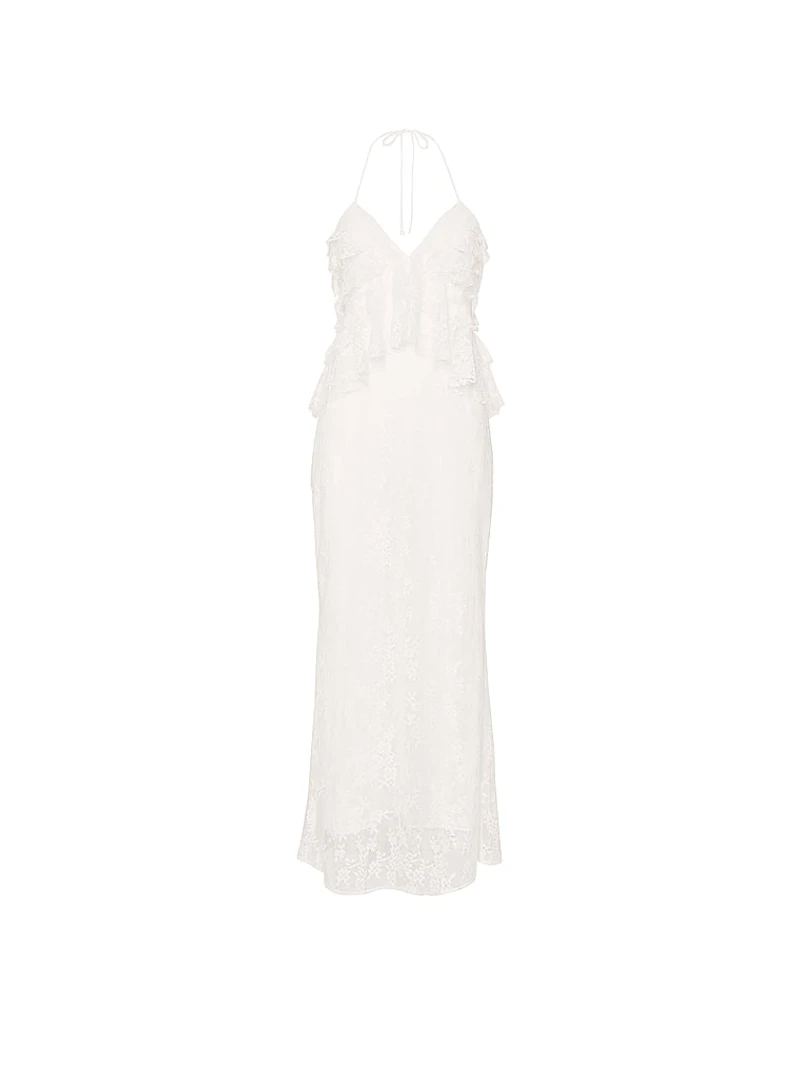 Lace Ruffled Maxi Slip