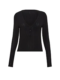 SoSoft™ Modal Ultra-Fine Long-Sleeve Henley Top