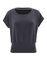 Featherweight Knit Short-Sleeve Top