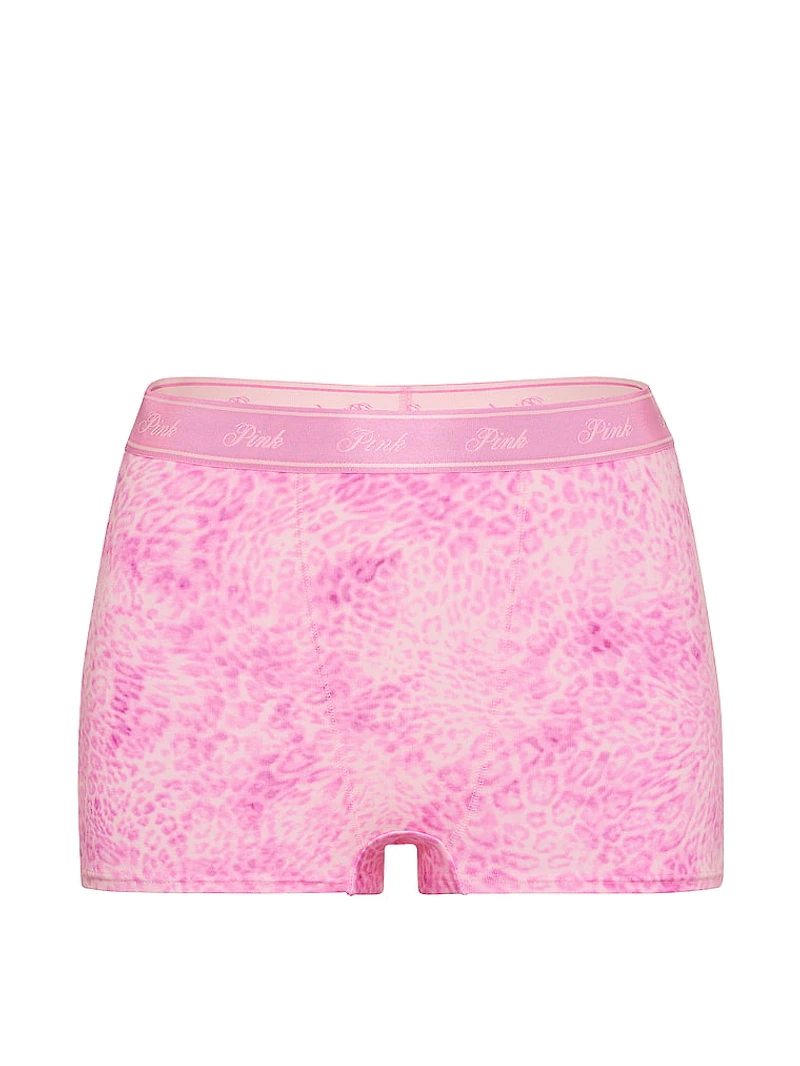 Logo Cotton High-Waist Boyshort Panty
