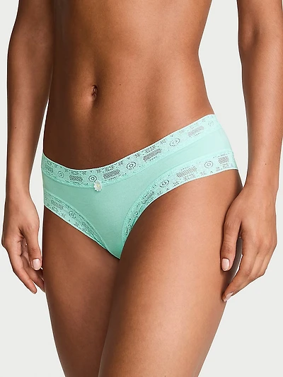 Cotton Lace-Waist Cheeky Panty