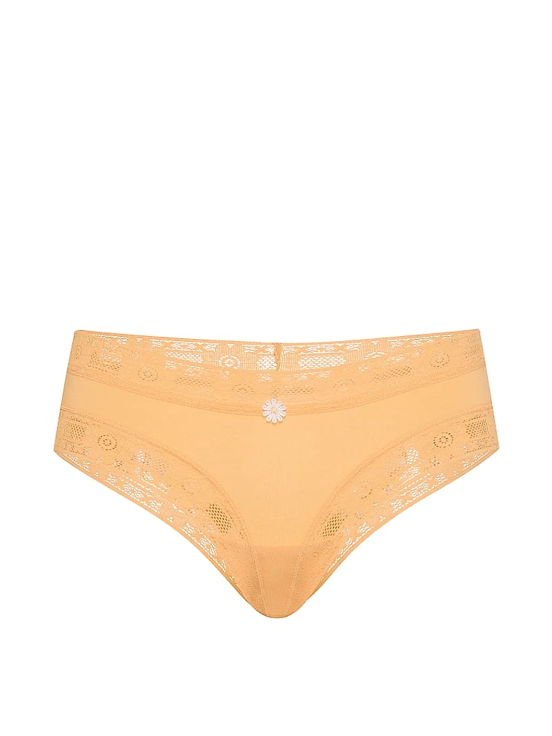 Cotton Lace-Trim Cheeky Panty