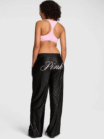 Satin Straight-Leg Pants