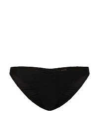 Eyelet Ruched Cheeky Bikini Bottom